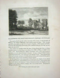 Original Old Antique Print 1772 Bliburgh Blythburrow Priory Suffolk England