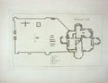 Original Old Antique Print 1770 Plan Workworth Castle Vaults Keep Watch Tower