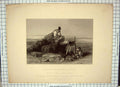 Original Old Antique Print Arabs Bishareen Desert Engraving Warren Topham