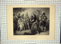 Original Old Antique Print Scene Spaniards Peruvians Briggs Greatbach Engraving