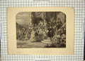 Original Old Antique Print Scene Fall Clarendon Vernon Gallery Bacon Ward