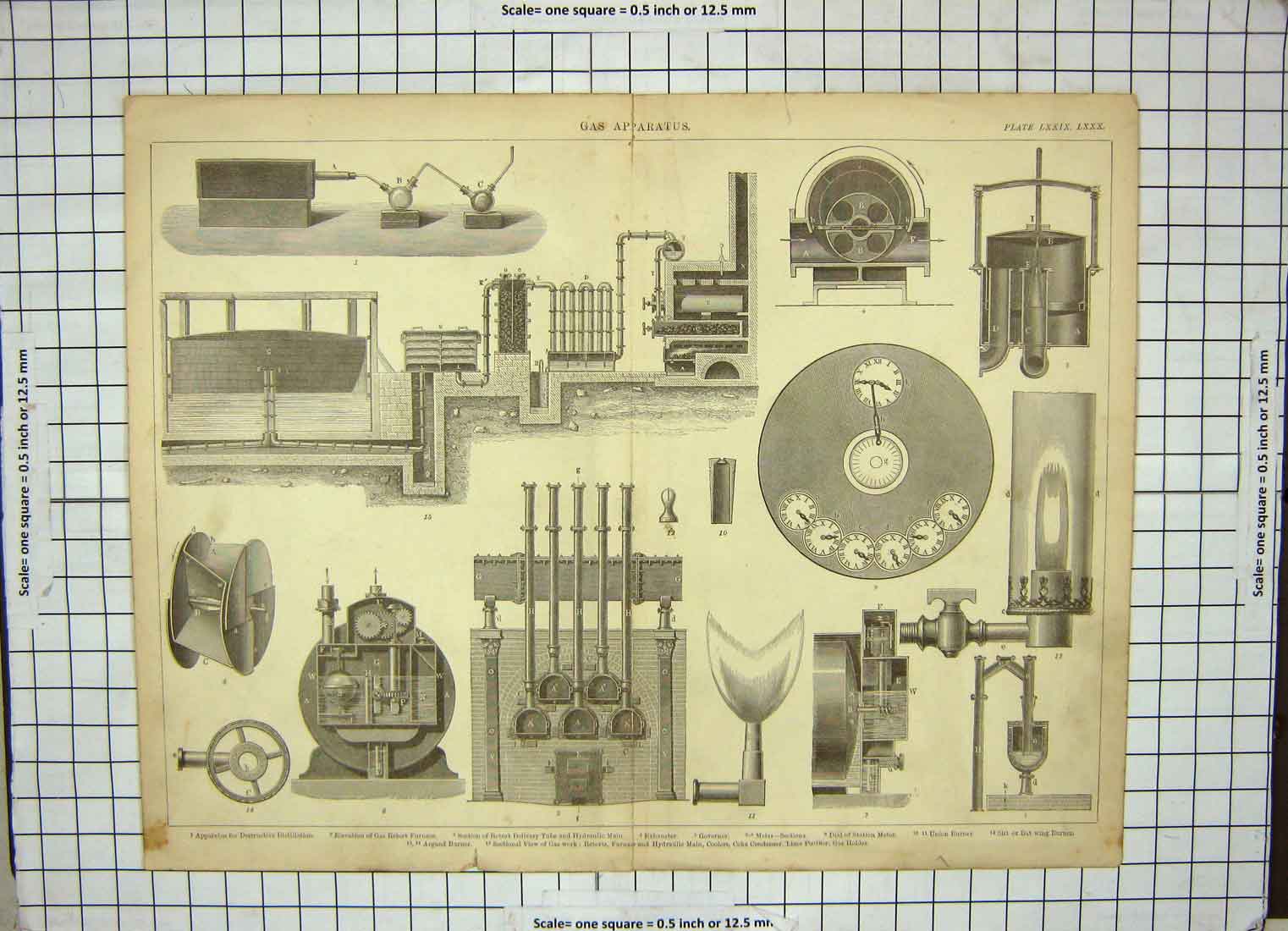 Original Old Antique Print Gas Apparatus Furnace Machinery Hydraulic Burner