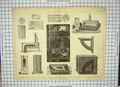 Original Old Antique Print Iron Casting Machinery Cupola Furnace Moulding