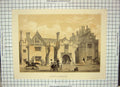 Original Old Antique Print Architecture Compton Wynyates Warwickshire England