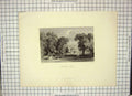 Original Old Antique Print Engraving Aldard Allom Grove Epsom Architecture