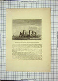 Old Antique Print 1772 Aberconway Castle Caernarvonshire Godfrey Hooper 18th