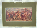 Original Old Antique Print Colour Armour Siers Horses War