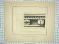 Original Old Antique Print 1841 Cornice North Transpet Architecture John Browne