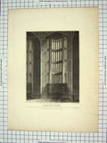 Original Old Antique Print 1808 View Window Aile Henry Vii Chapel Architecture