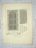 Original Old Antique Print 1808 Henry Vii Chapel Architecture Thompson Roffe