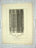 Original Old Antique Print 1808 Henry Vii Chapel Tower Window Architecture 19th