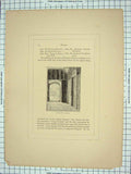 Original Old Antique Print View Lower School Passage Eton Collge 20th Century