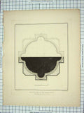 Antique Old Print Ref.2 1839 Plan Pier Norman Crypt Architecture John Browne
