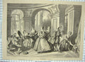 Original Old Antique Print Romance Men Ladies Fashion Dresses