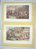 Old Antique Print Vicar Horse Cart Transport Preaching Prisoners Colour