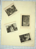 Original Old Antique Print Chancel St. Cross Church Dennis Priory Netley Abbey
