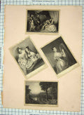 Original Old Antique Print Italy Scene River Ladies Beauclerk Sheridan Prisoner