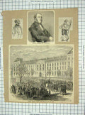 Original Old Antique Print Underhill French Siers Mitchel'S FHarvest Brent