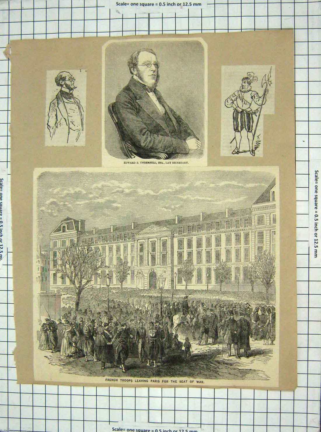 Original Old Antique Print Underhill French Siers Mitchel'S FHarvest Brent