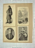 Old Antique Print Chaucer Norway Earl Sandwich Matthew Hale Louvre Ray