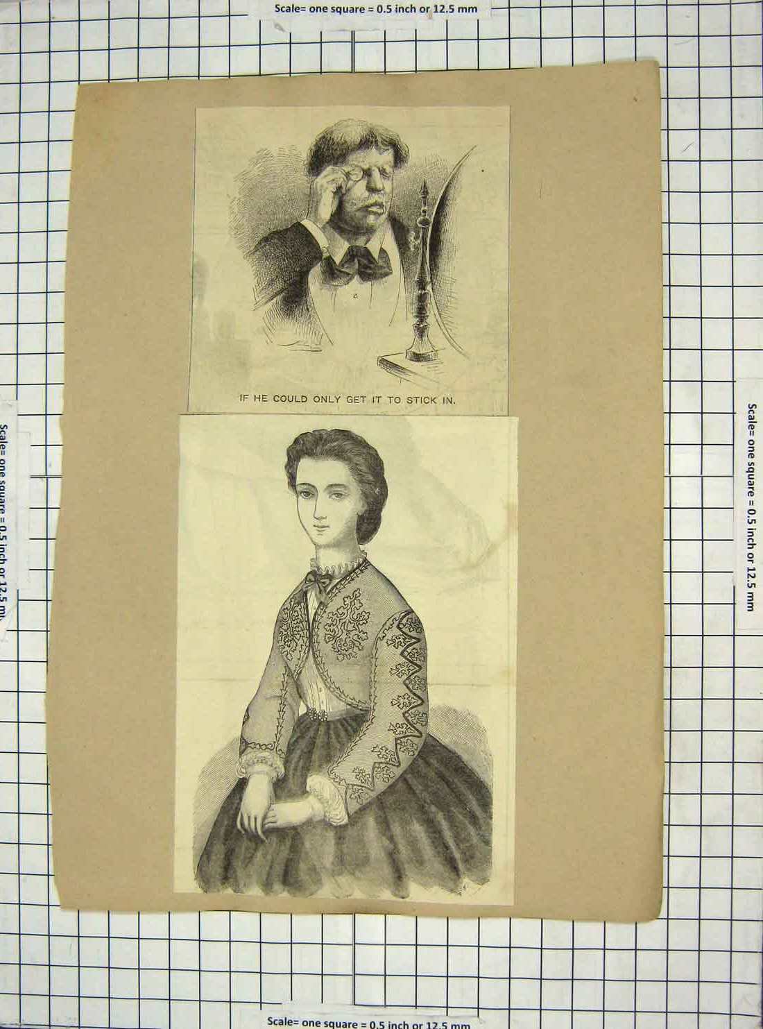 Original Old Antique Print Portrait Man Lady Hospital Katherine Regent'S Park