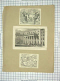 Old Antique Print College Surgeons Lincolns Inn Lord Grosvenor Park Lane