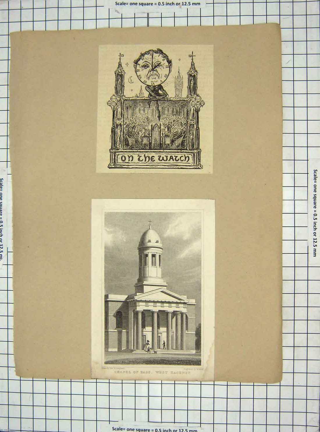Old Antique Print Chapel Ease West Hackney Peter'S Church Eaton Pimlico