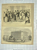 Old Antique Print War Sale Coupons Hotel Ville Hospital Birmingham Works