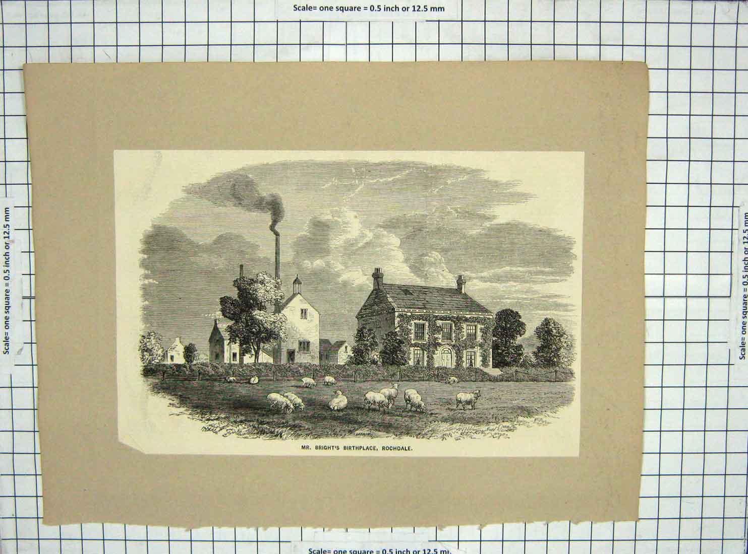 Original Old Antique Print Bright Birthplace Rochdale Capuchin Church Peckham