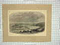 Old Antique Print Ship Queen Elizabeth Gibraltar Railway America Sierra