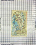 Original Old Antique Print Colour Map Saas-Macugnaga Fletsch Horn Strahlhorn