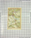 Original Old Antique Print Colour Map Grimsel Furka Passes Switzerland Grimsel
