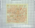 Original Old Antique Print Colour Street Plan Lausanne Le Bugnon Mon Berne
