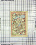 Original Old Antique Print Colour Map Lake Zug Einsiedeln Kussnacht Weggis