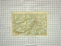 Original Old Antique Print Map Muotatal Glarus Muotathal Linthal