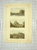 Original Old Antique Print View Bethlehem Mount Sinai Carmel Engraving Westall