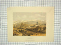Original Old Antique Print Colour Bethany House Lazarus Jerusalem Farlane