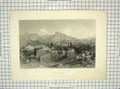 Original Old Antique Print Engraving Philadelphia Mountains Cousen Allom
