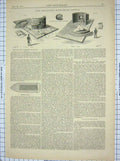 Original Old Antique Print 1891 Graydon Dynamite Shell Experiment Victorian