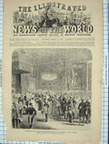 Old Antique Print 1860 Reception Officers Volunteer Corps Majesty Queen 19th
