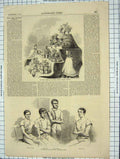Original Old Antique Print 1855 Carroll Ault Wood Taylor Rowers Plate Regatta