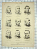 Old Antique Print Portrait Manning D'Avanzo Randi Mertel Ferrieri French 19th