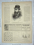 Original Old Antique Print Portrait Cholmondeley Pennel Monaco 19th