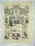 Original Old Antique Print Theatre France Soukhonine Ventadour 20th Century