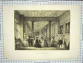 Original Old Antique Print Engraving Gallery Hatfield Herts England
