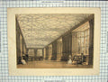 Original Old Antique Print Long Gallery Haddon Hall Derbyshire Engraving