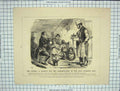 Antique Old Print Strike Working Man 1859 Family Bull Dog Rifle Volunteer 19th