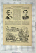 Old Antique Print 1885 Brutton Riviere Spartan Harriers Bowe'S Park River 19th