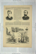 Original Old Antique Print 1885 Lonnen Sudell Blackheath Harriers Reed Kidbrook