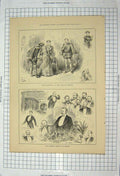 Old Antique Print 1885 Cupid'S Vaudeville Theatre Clarence Athletic Club 19th